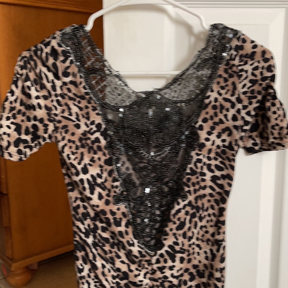 S Ladies Dress w/ ruched shoulders and back